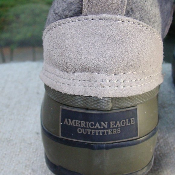 American Eagle green and grey steel shank snow duck boots, size 5 - Picture 4 of 7